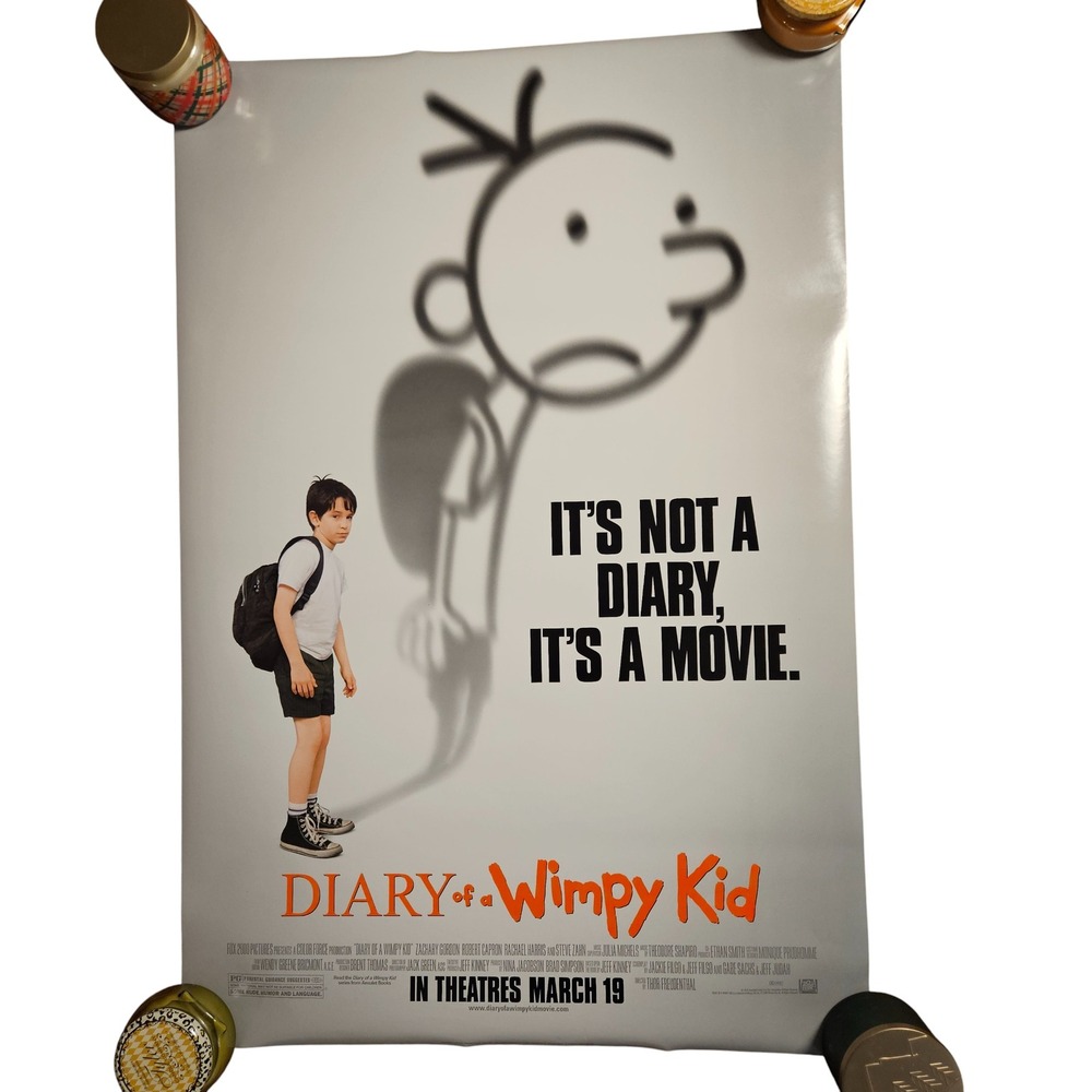 Diary of a‎ Wimpy Kid 2010 Promo Movie Poster 27x40 Zachary Gordon Robert Capron